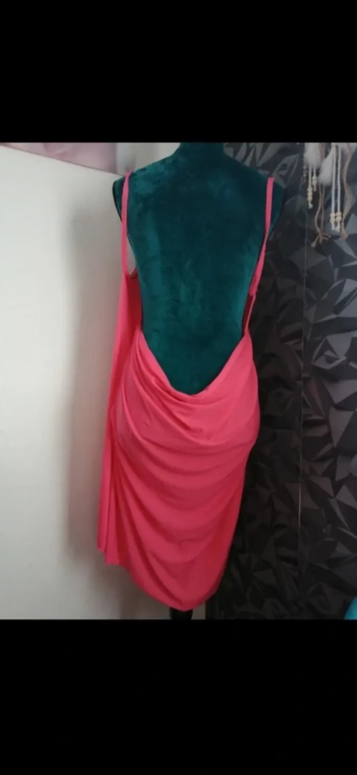 Robe de plage rose fluide Tissaia – Style paréo, taille unique, été / vacances - photo numéro 2