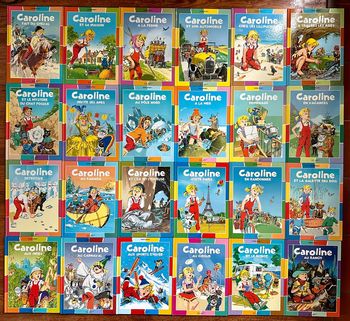 Lot de 24 livres Caroline Pierre Probst couleurs multicolores albums bd collection