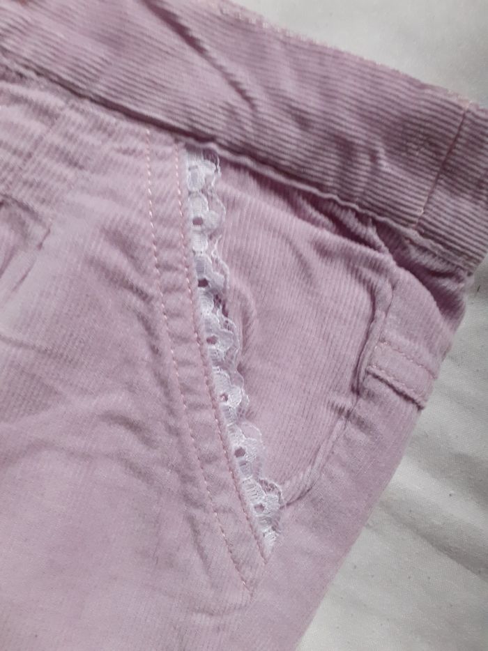 Pantalon rose en velours côtelé - photo numéro 4