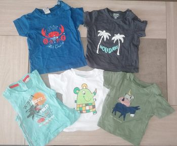 Lot de 5 Tee-shirts / 6 mois