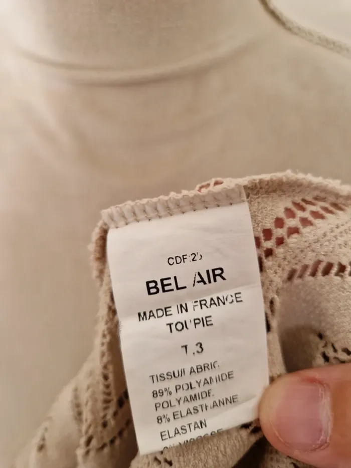 Débardeur beige crochet a frange taille 40 bel air - photo numéro 4