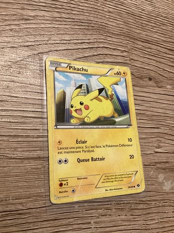carte Pokémon pikachu 39/99  Année 2012
