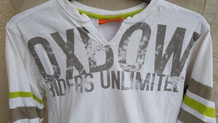Tee-shirt blanc manches longues Oxbow taille 12 ans - photo numéro 2