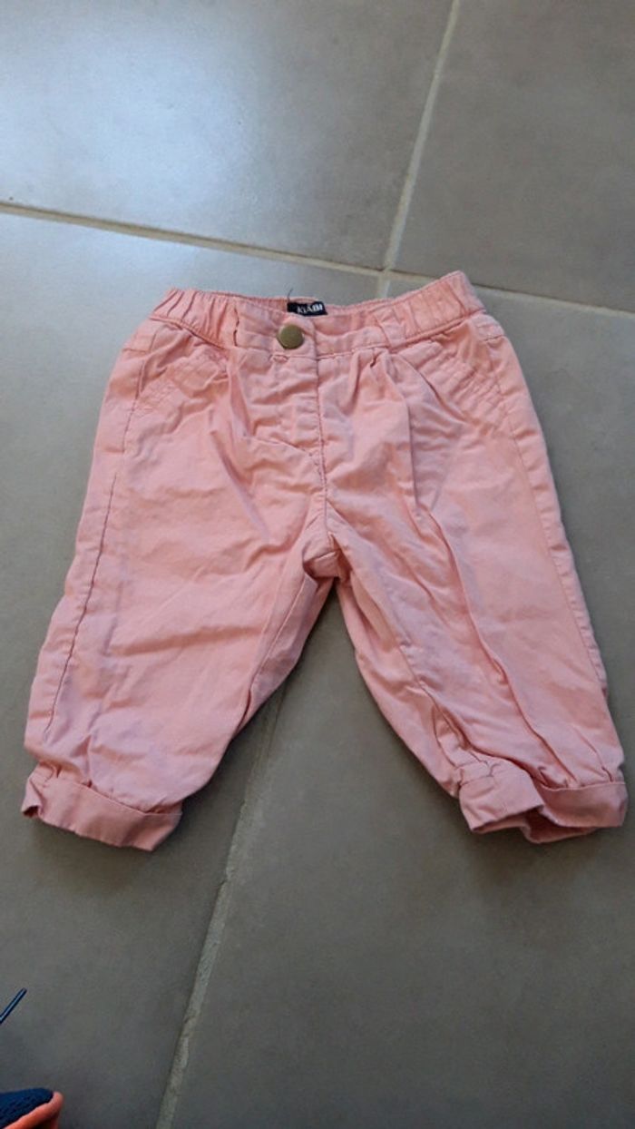 Pantalon/pantacourt kiabi rose 6 mois
