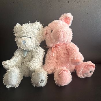 Peluche cochon et ours