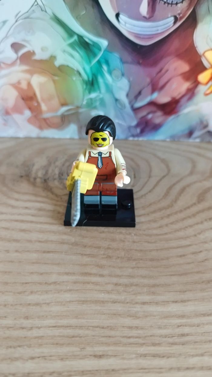 Figurine Leatherface Massacre à la tronçonneuse type lego figure brique neuf new Horreur Horror