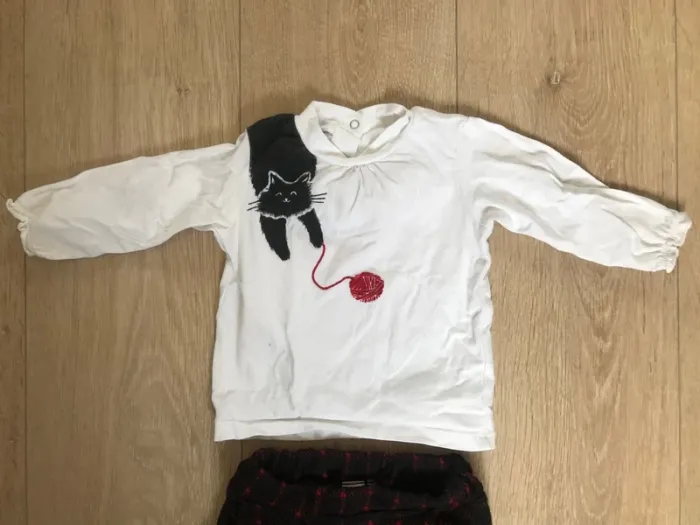 Ensemble 2 pieces t-shirt manches longues et pantalon 6 mois - photo numéro 4