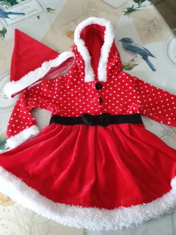 Robe + bonnet Noël 12 mois