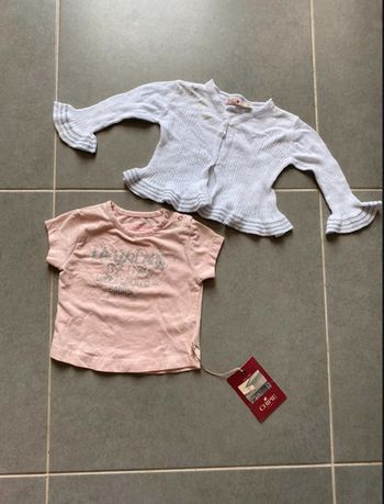 Ensemble tee-shirt + gilet Chipie 6 mois