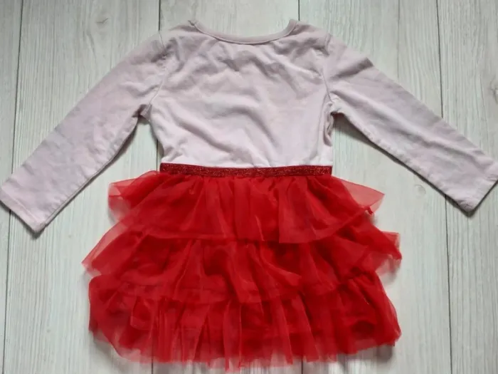 Jolie robe fille Love avec jupon volant taille 2 ans - photo numéro 4