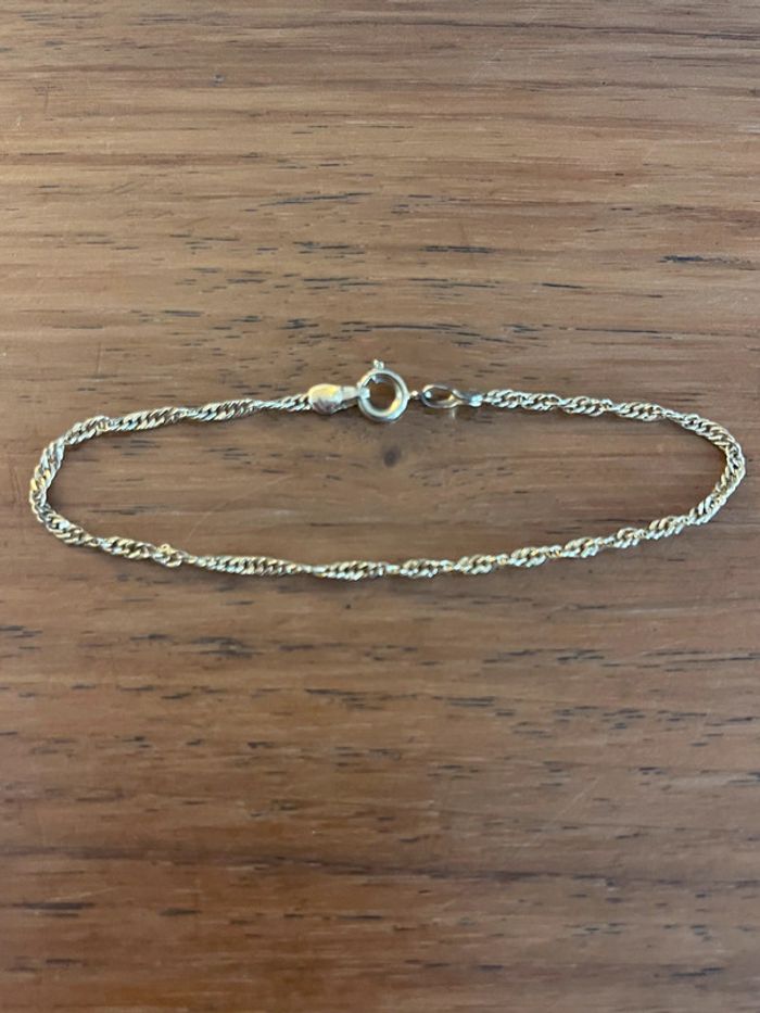 Bracelet chaine plaqué or 18cm