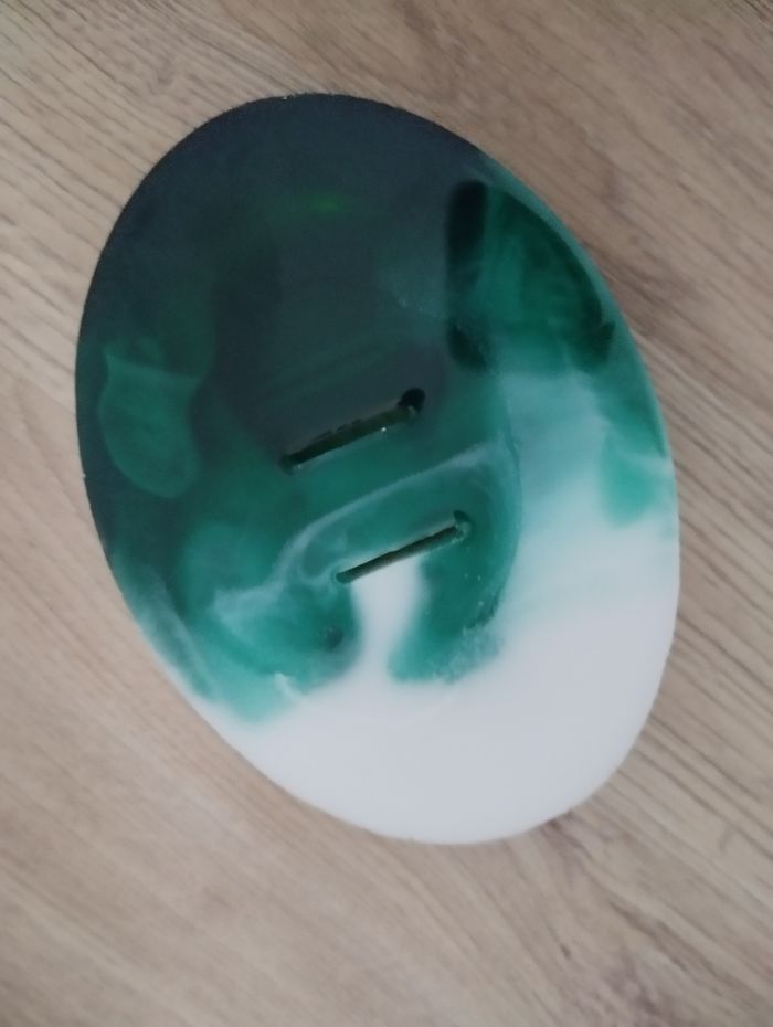 Porte savon blanc et vert - photo numéro 2