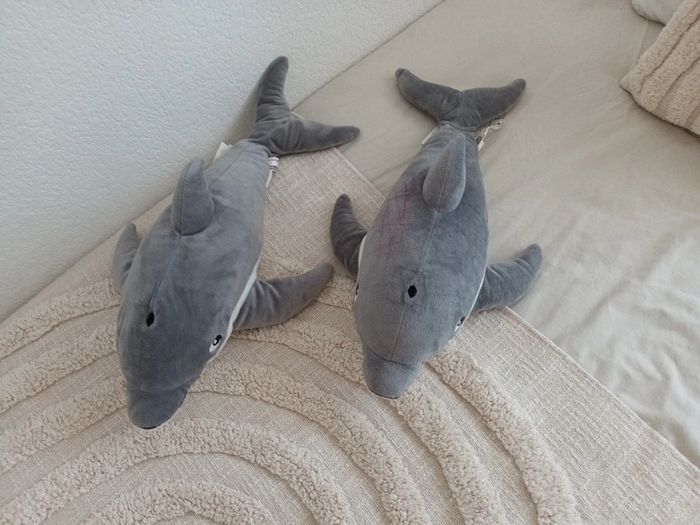 Lot de 2 Peluches Baleine Ikea 50 cm - photo numéro 2