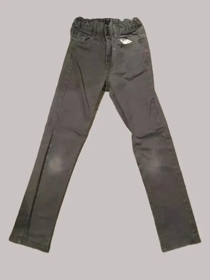 👖 Jean slim fit gris – garçon 10 ans  Kiabi Taille ajustable