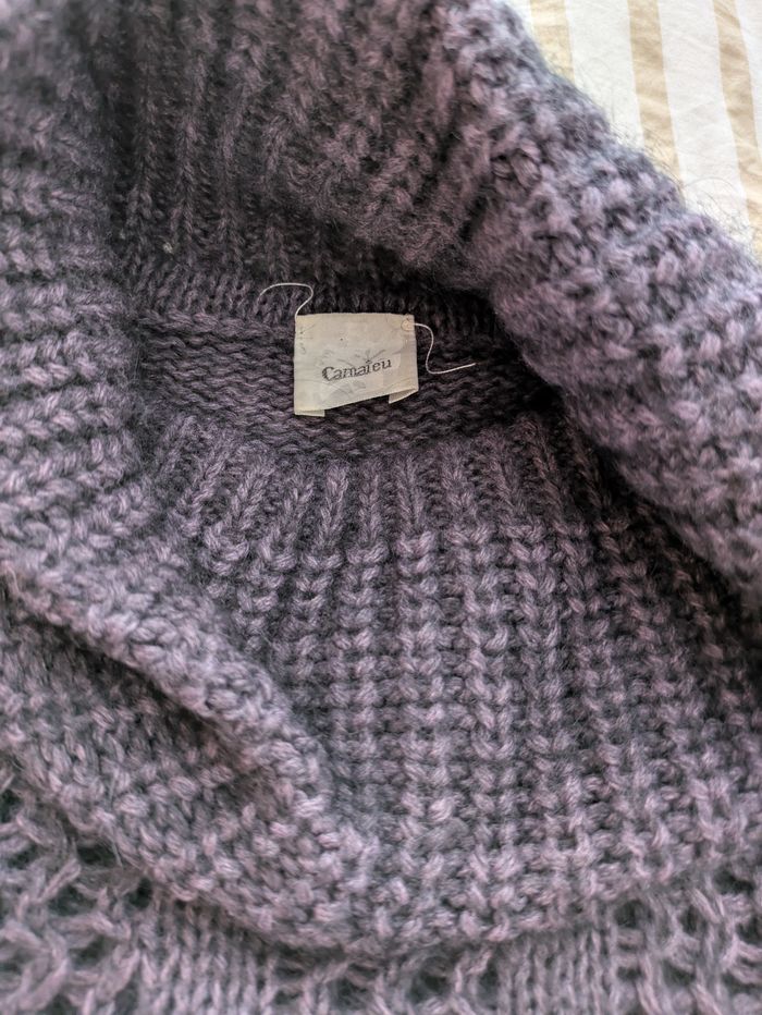 Robe Pull Camaïeu - Col Roulé / Tuba - Maille Torsadée - photo numéro 2