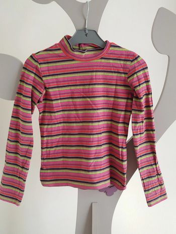 Tee-shirt manches longues à rayures multicolores Catimini taille 8 ans