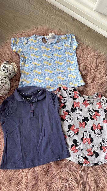 Lot de 3 t-shirts minnie liberty et marine 9 mois