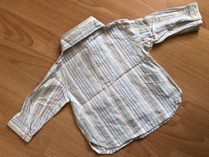 Belle chemise ML à rayures T. 6 mois garçon TBE - photo numéro 2