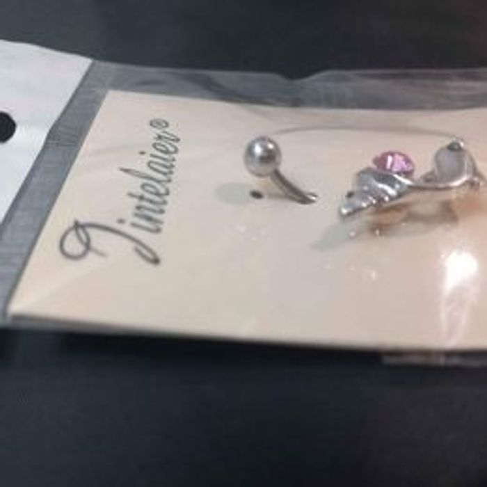 Piercing nombril avec dauphin et strass - photo numéro 3