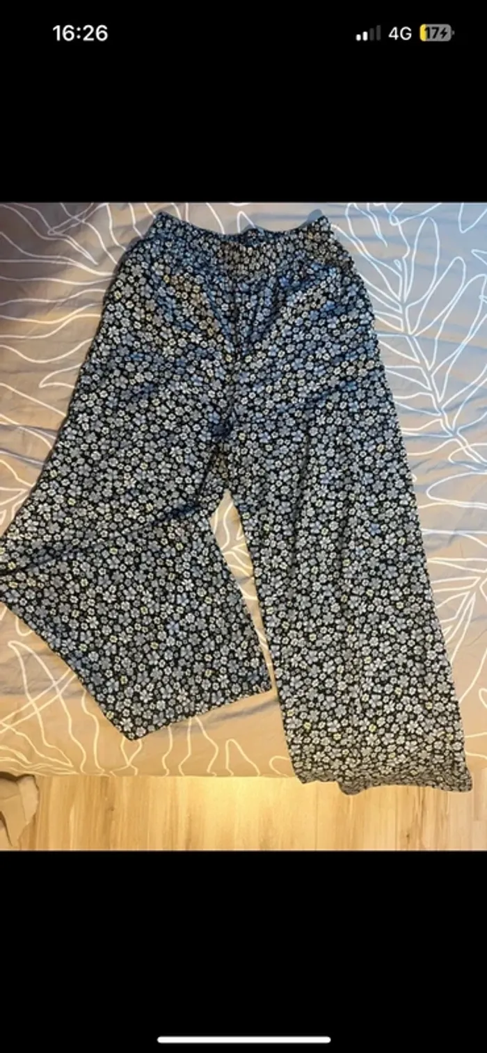 pantalon taille élastique fleurs fluide - photo numéro 8