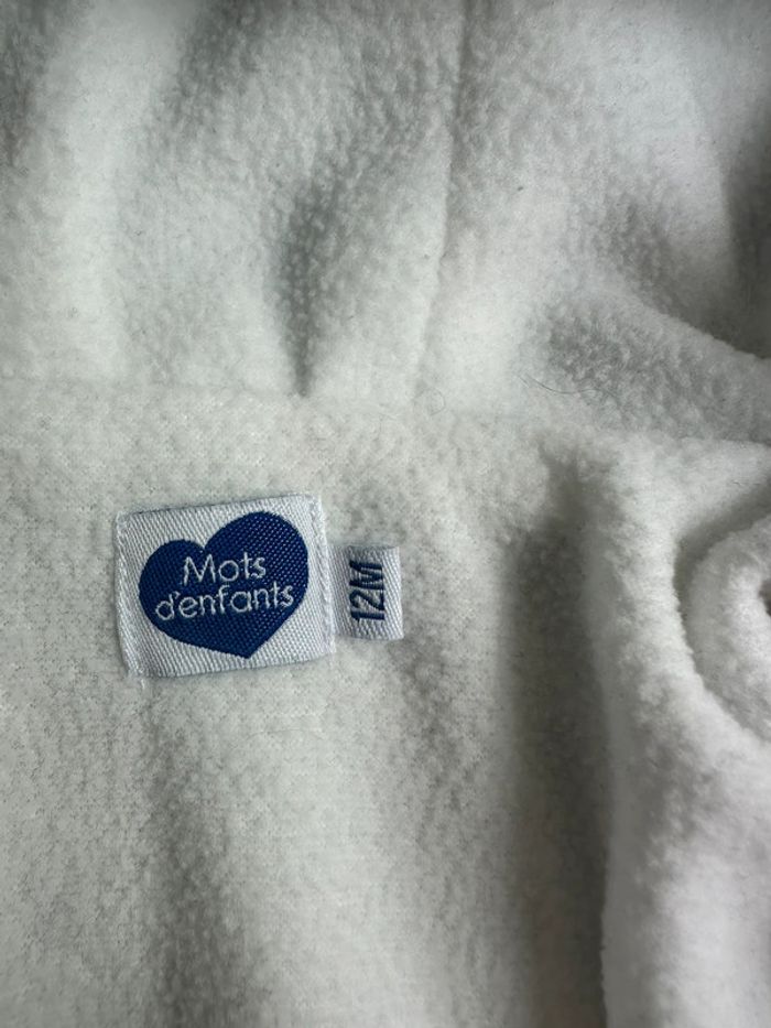 Veste imperméable et fourrée mots d’enfants taille 12 mois - photo numéro 5