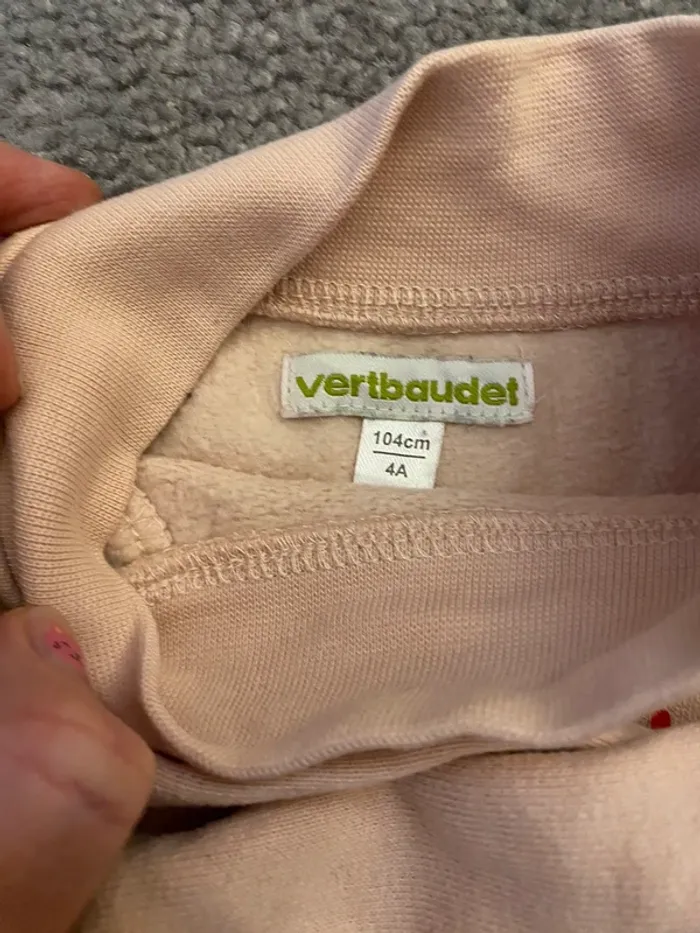 Vert Baudet Robe Pull Rose & Sequins Taille 4 ans/104 cm - photo numéro 5