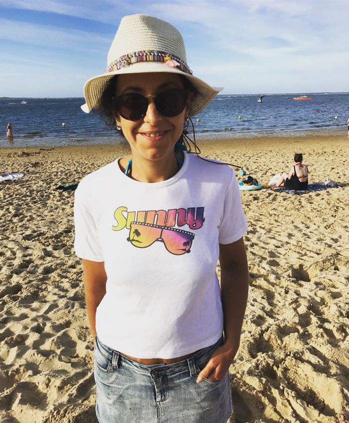 Tee-shirt blanc sunny mango - photo numéro 4