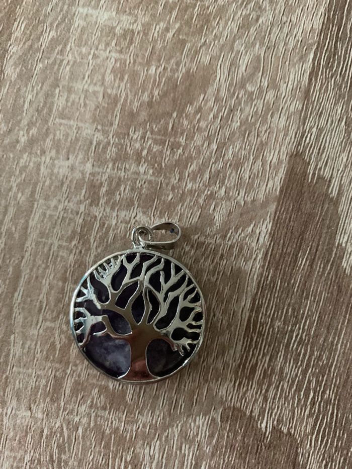Pendentif améthyste arbre de vie