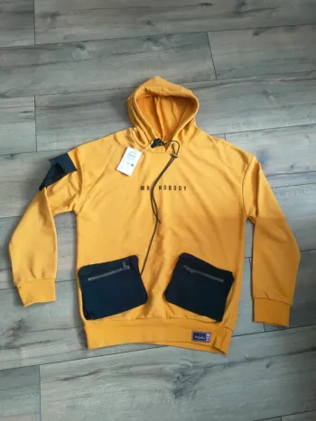 Sweat/pull à capuche moutarde homme S