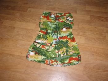 Tunique bustier multicolore palmiers taille 38 TBE