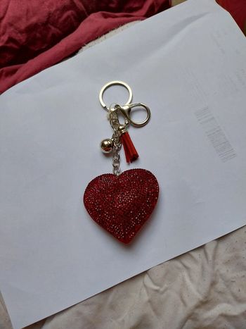 Porte-clés cœur strass