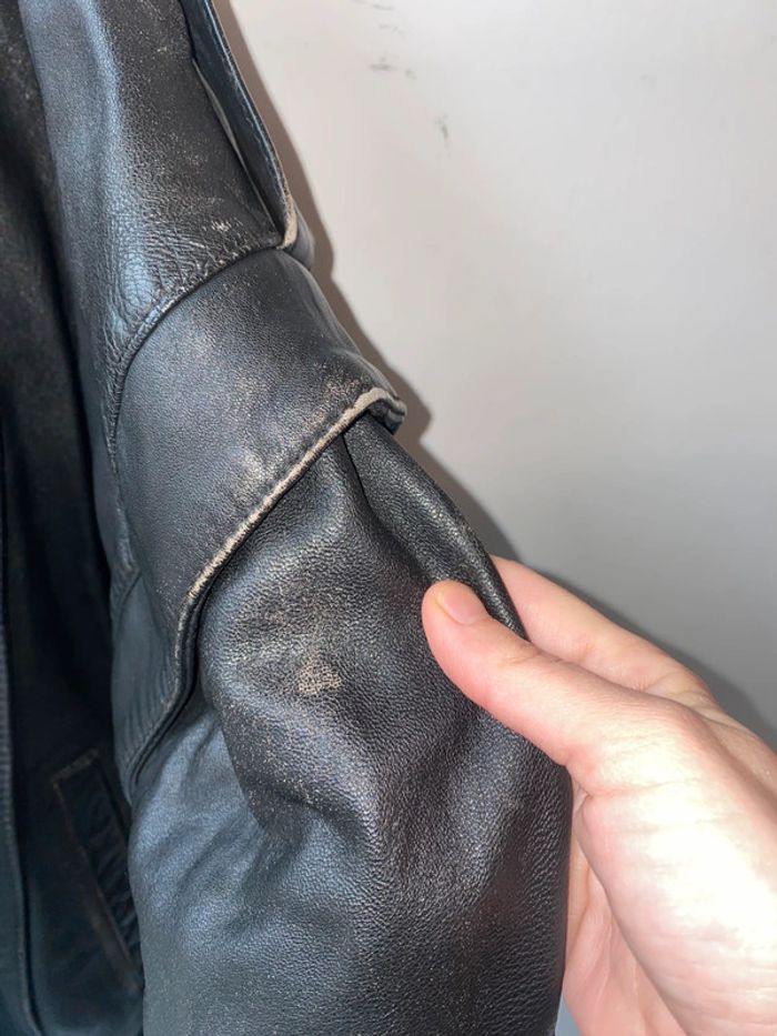 Veste en cuir véritable - photo numéro 3