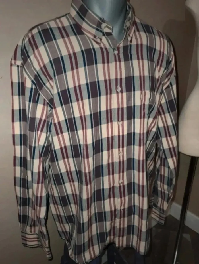 Chemise à carreaux manches longues XL - photo numéro 2