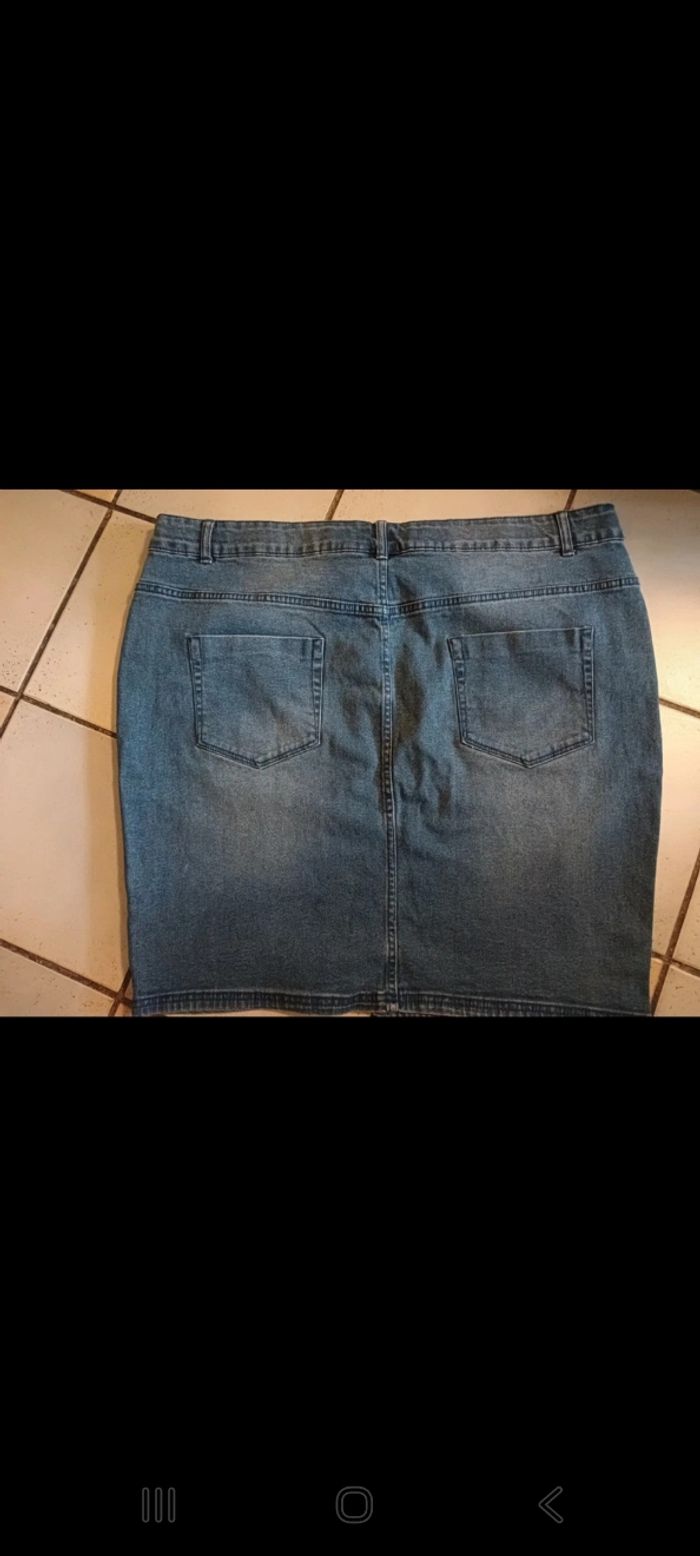 jupe en jeans taille 50 - photo numéro 4