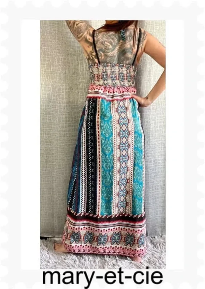 SOLDE - Robe longue dos nu à nouer dans le cou taille M - photo numéro 4