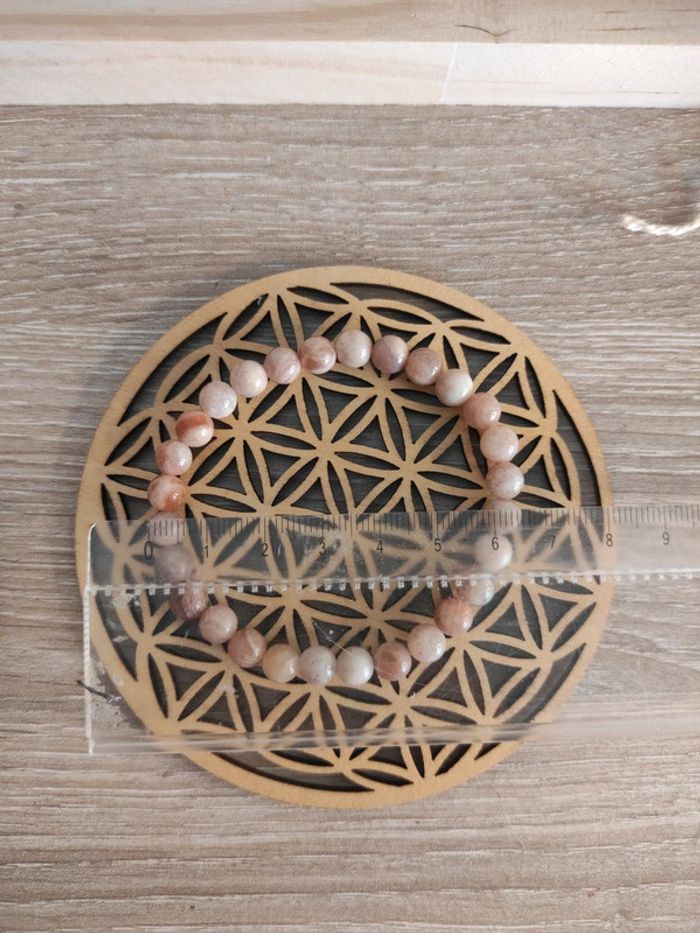 📿 Bracelet en pierre de soleil – Perles 6 mm (élastique) - photo numéro 3