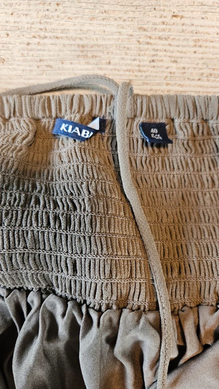 Magnifique robe longue à bretelles, brune kaki, Kiabi, taille 40 - photo numéro 7