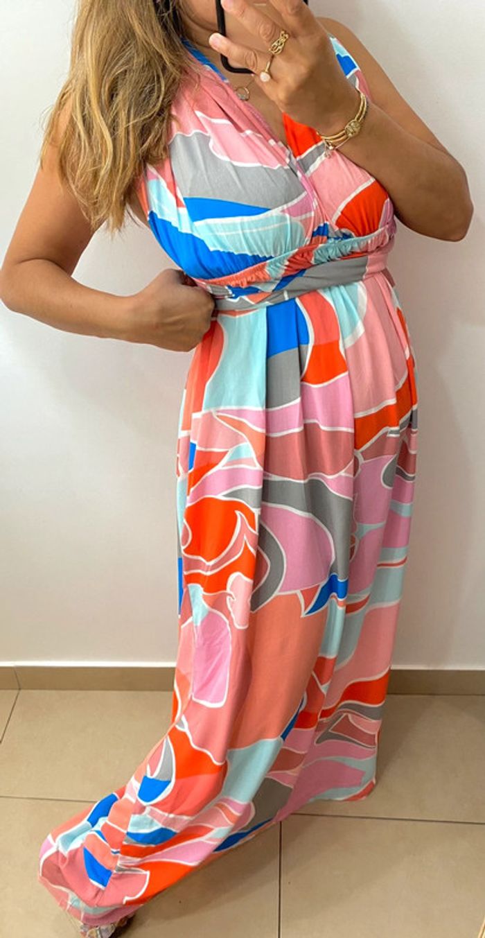 Robe longue colorée dos nu taille 38 - photo numéro 5