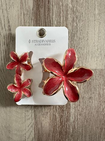 Lot 3 pinces fleur Stradivarius 