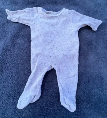 Pyjama velours gris 1 mois