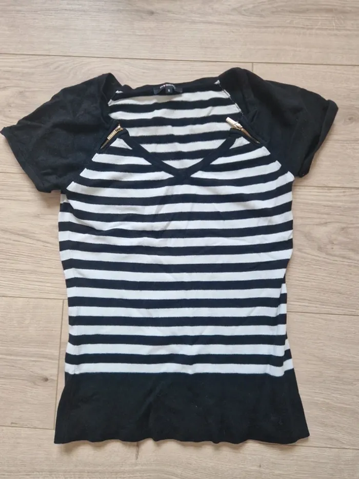 Pull Morgan rayé manches courtes taille S