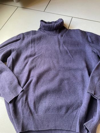 Pull col roulé laine et cachemire