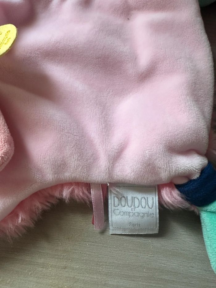 Doudou plat flamant rose Doudou et Compagnie Tropi'cool - photo numéro 6