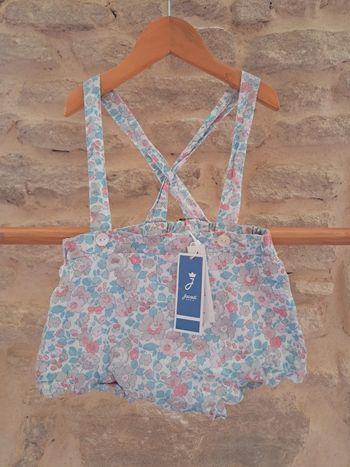 Neuf 🏷 Bloomer / short à bretelle Jacadi liberty betsy 12m