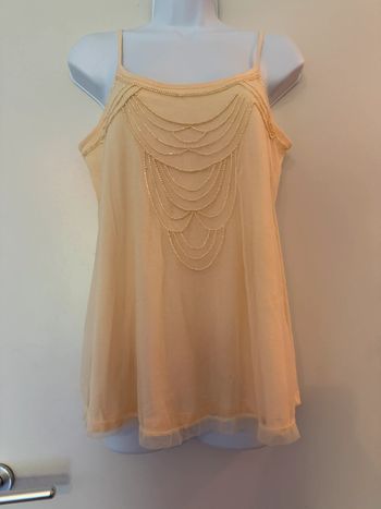 Débardeur beige avec perles Pimkie