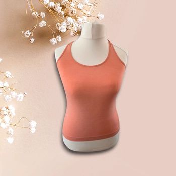 Débardeur femme orange - Tissu respirant - Taille S