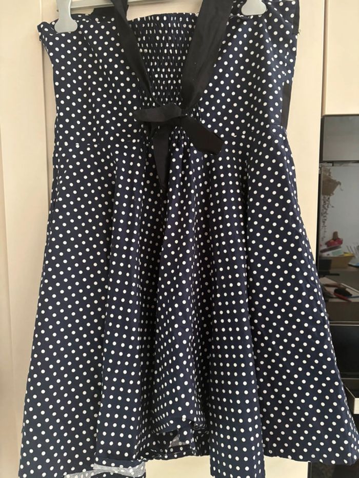 Robe marine à pois Rock Ange’hell - photo numéro 4