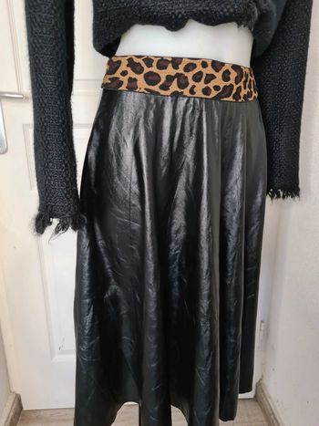 Jupe simili cuir vintage
