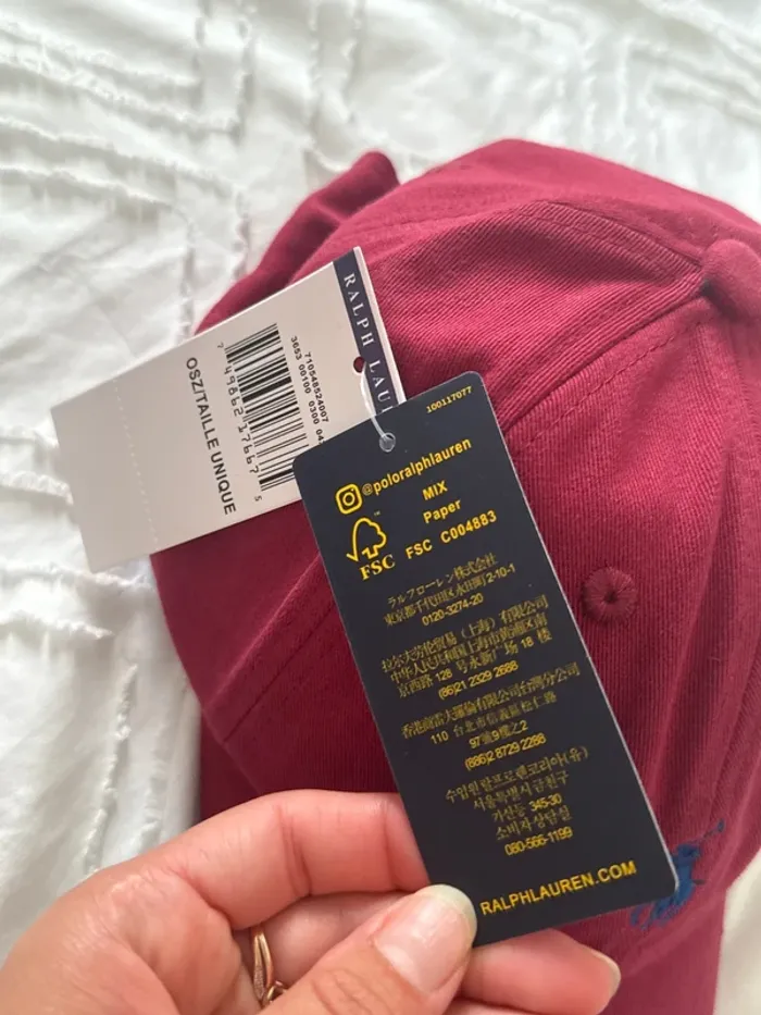 Casquette bordeau polo ralph lauren - photo numéro 4