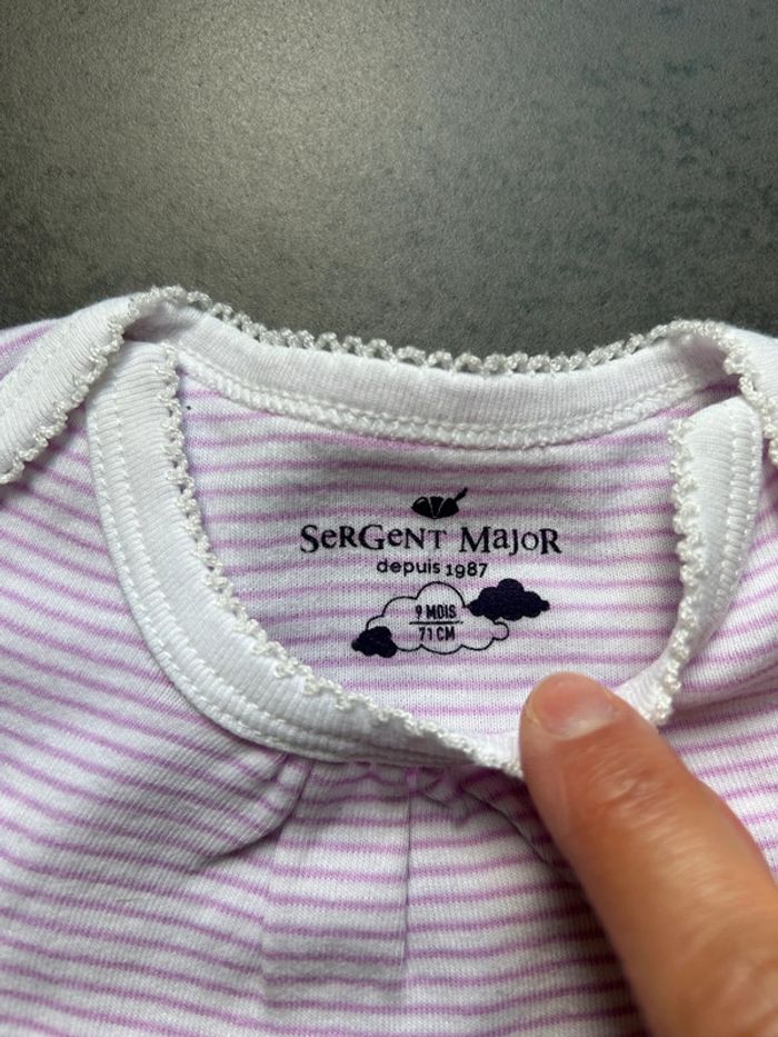 Body manches longues marinière bébé fille sergent major - photo numéro 3